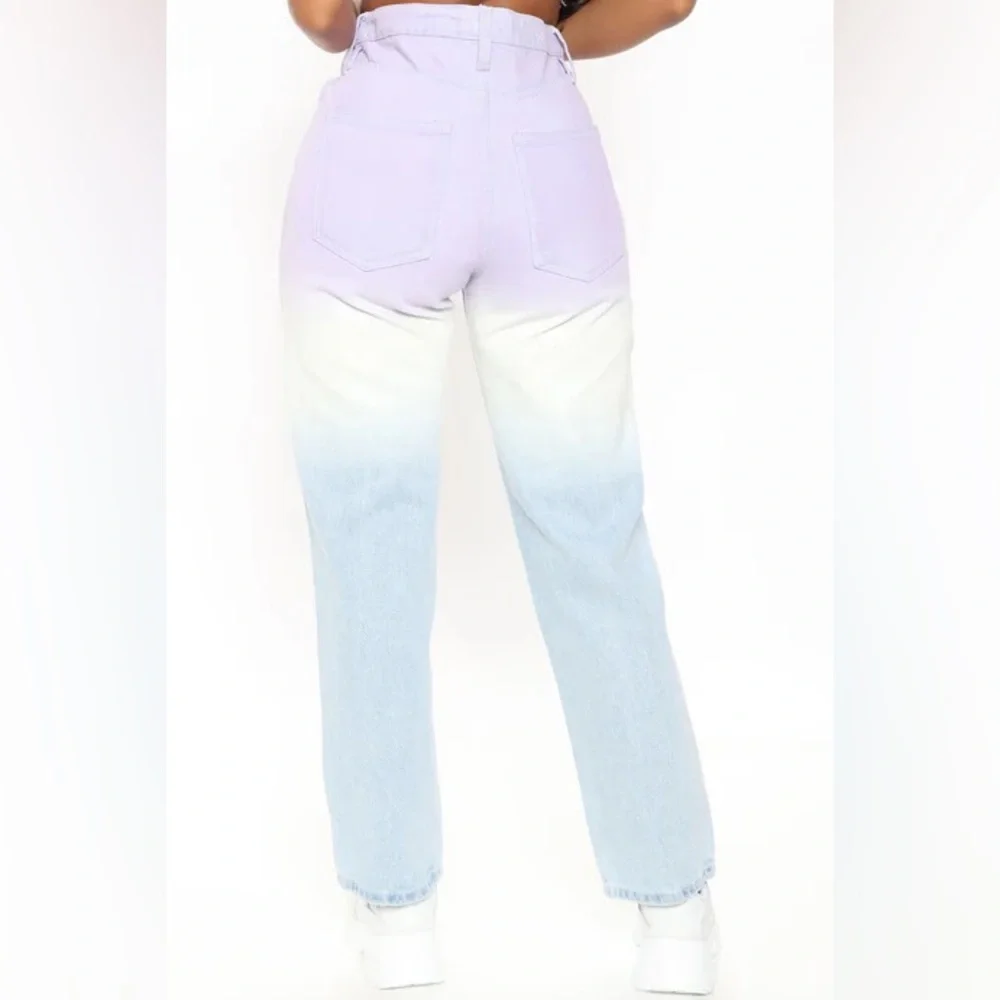 NWT FASHION NOVA Women's Ombre Straight leg Jeans Size 1 - Picture 4 of 6